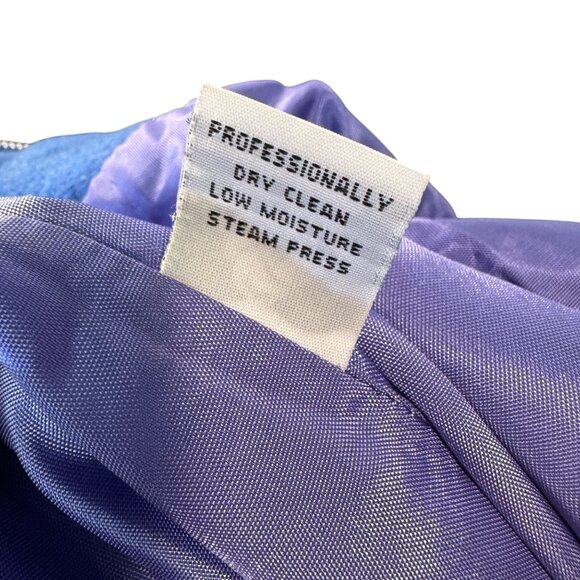 MDP Mario De Pinto Womens Wool Blend Blue Zip-Up Jacket - Picture 5 of 10